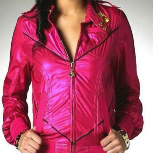 NEW Y2K Dereon bomber SUPREME LIGHT WINDBREAKER Hot pink JACKET 1X 14… - Picture 1 of 17